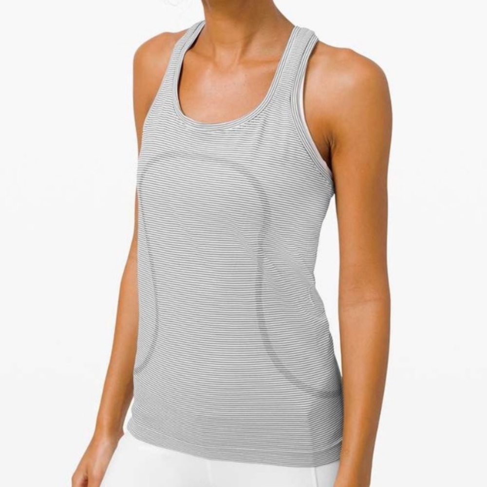 Lululemon Swiftly Tech Tank Top Racerback, Black & White, Size 6